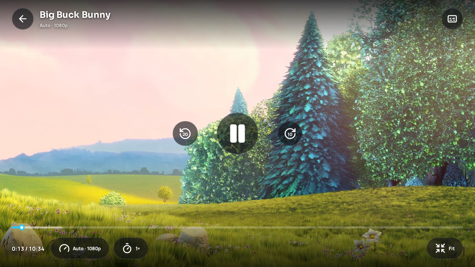 The DeeroTv player on a TV